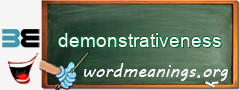 WordMeaning blackboard for demonstrativeness